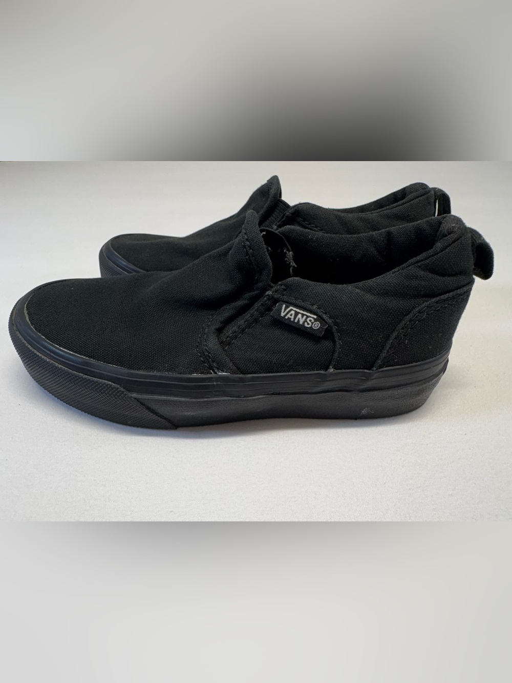 Vans Kids Youth 11 Black Slip On Sneakers